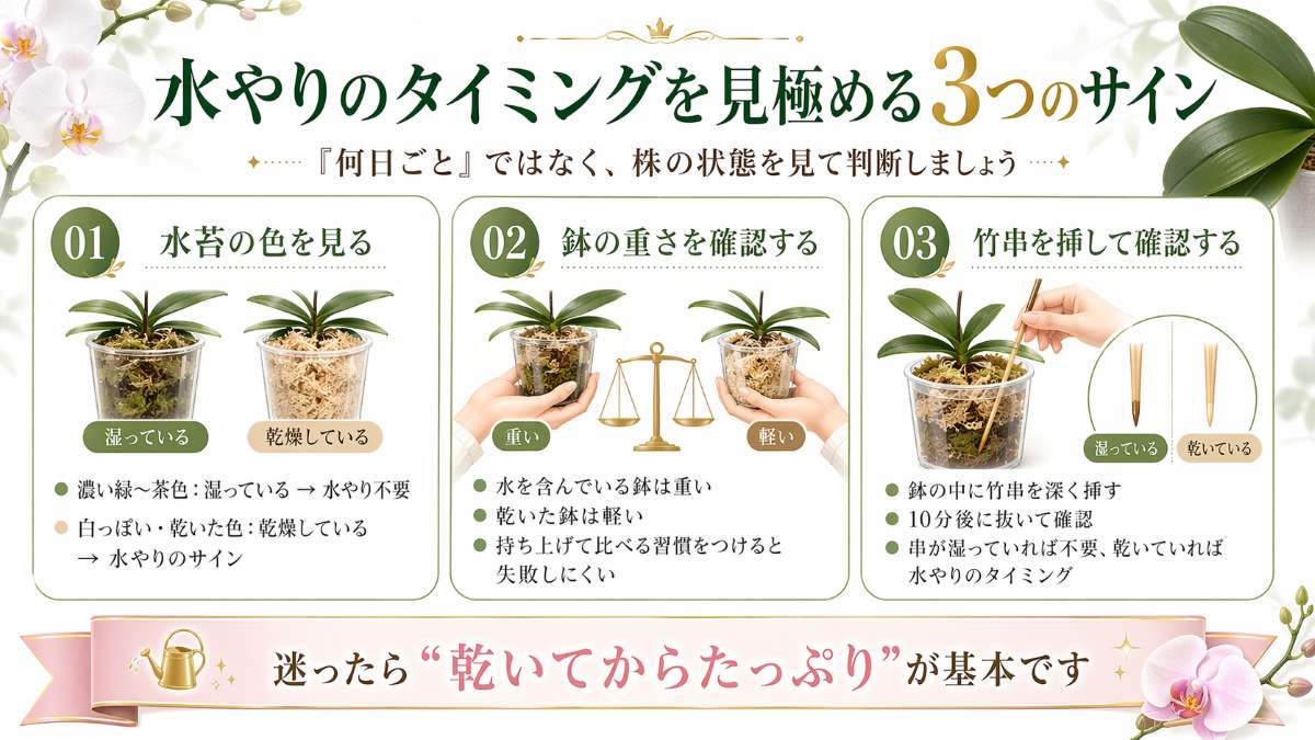 水やりのタイミングを見極める3つのサイン