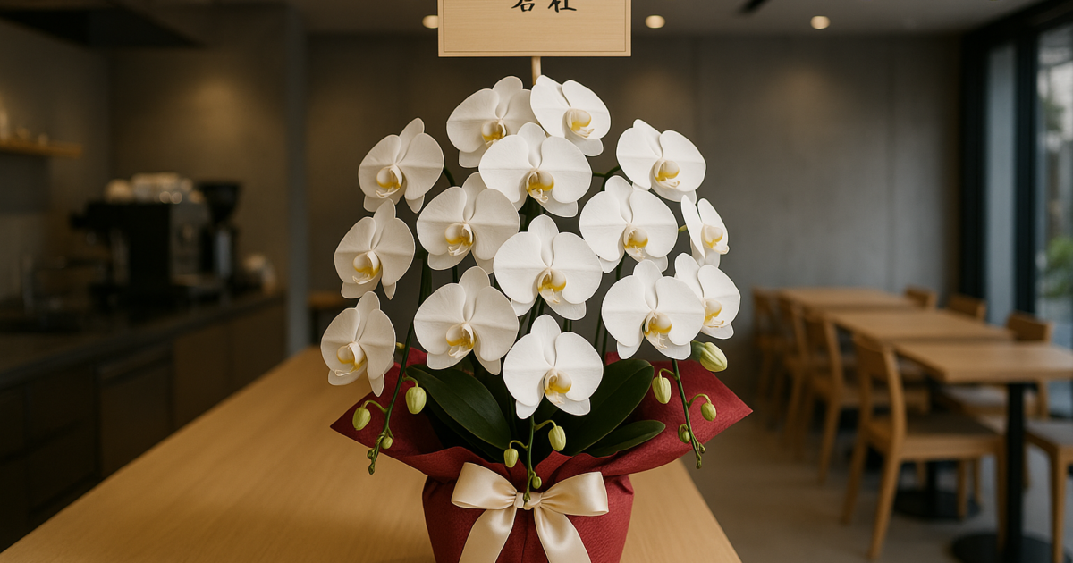 開店祝いに贈る胡蝶蘭｜相場・色・立札・配送タイミングの完全マナー 1