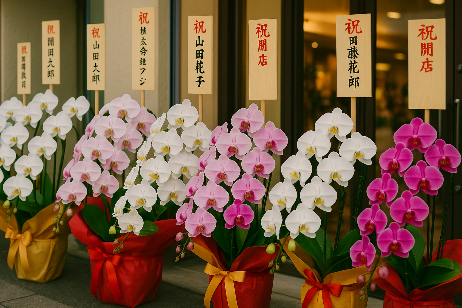 開店祝いに贈る胡蝶蘭｜相場・色・立札・配送タイミングの完全マナー 2
