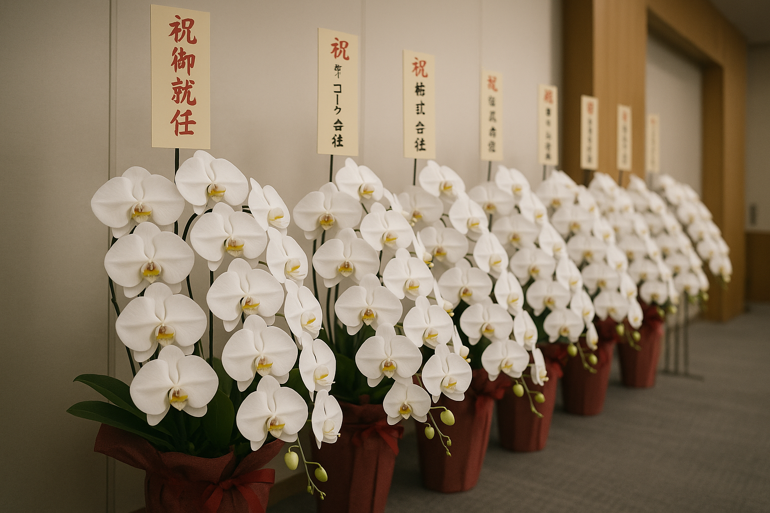 就任祝いに贈る胡蝶蘭｜役職別・業界別の選び方と贈り方マナー 2