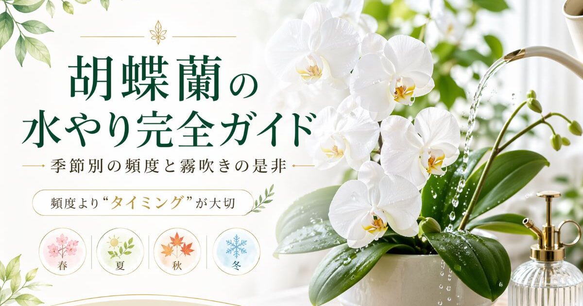 胡蝶蘭の水やり完全ガイド