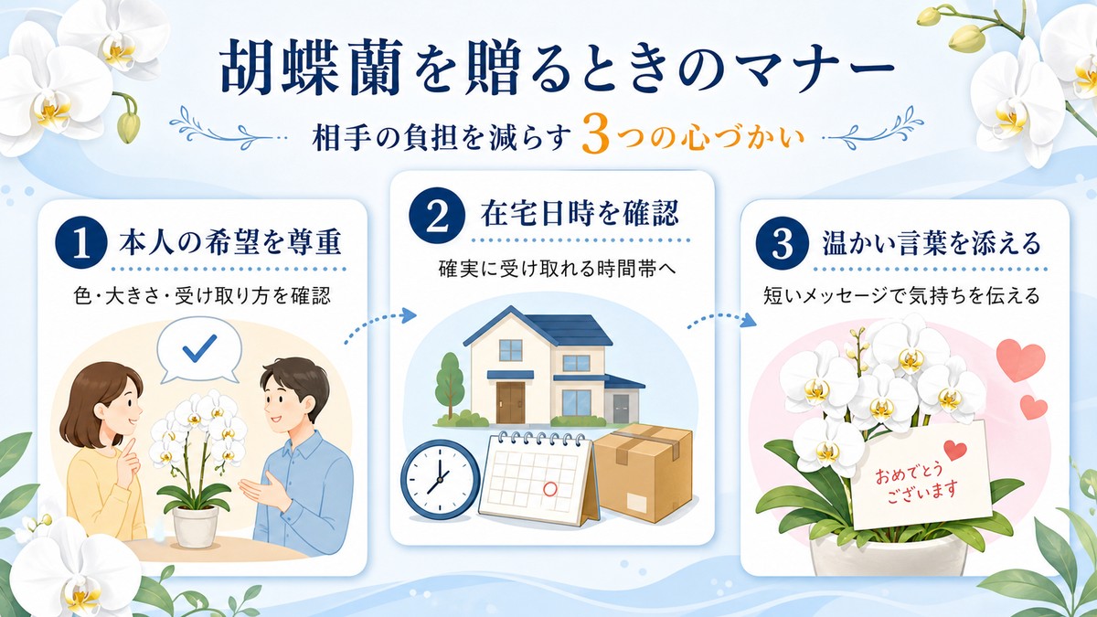 長寿祝いの胡蝶蘭を贈るタイミングとメッセージのマナー