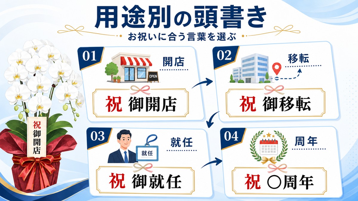 開店、移転、就任、周年祝いの立札文例一覧